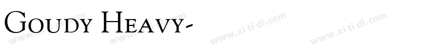 Goudy Heavy字体转换